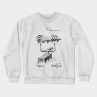 Smoke House Vintage Patent Hand Drawing Crewneck Sweatshirt